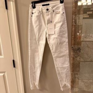 Kancan white distressed skinny jeans